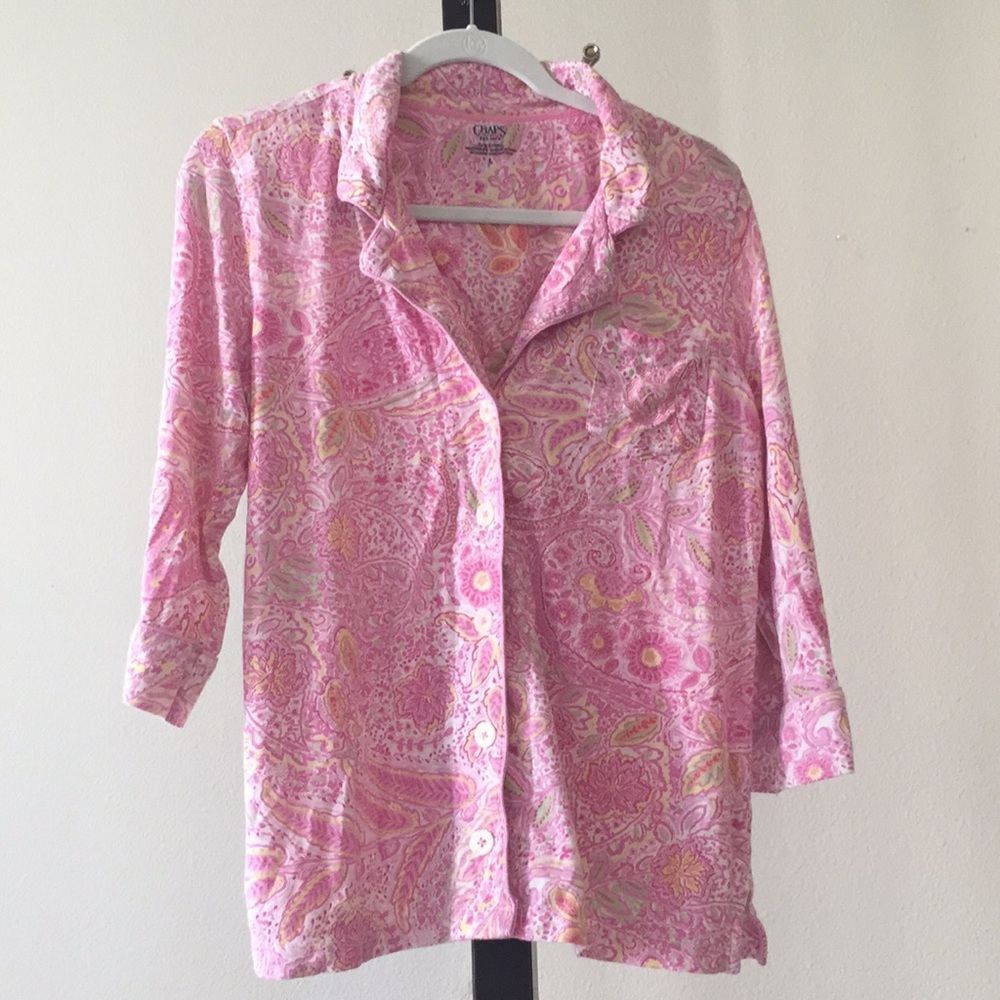 Super soft paisley pajama shirt